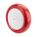 B30.102 Wheel series 100mm red polyurethane on nylon centre 8mm bore hub length 40mm single ball bearing 150kg