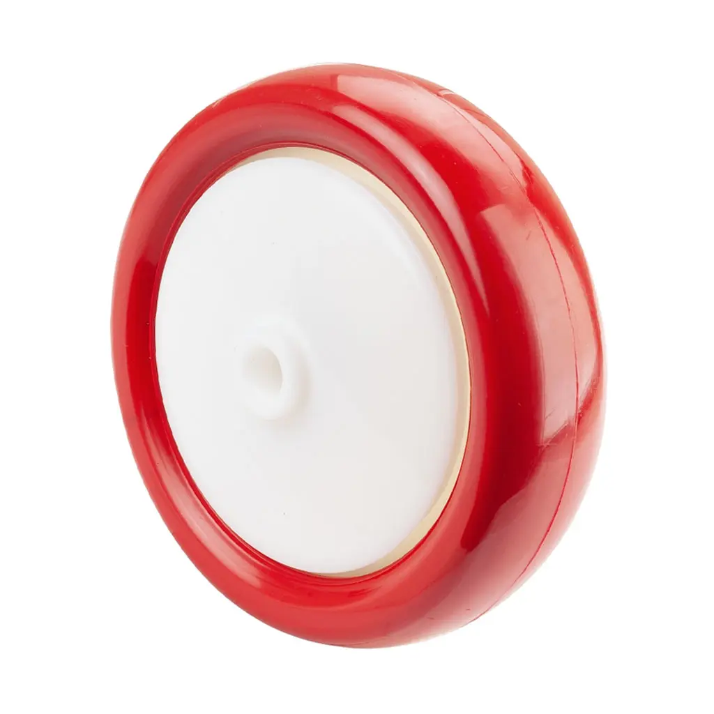 B30.127 Wheel series 125mm red polyurethane on nylon centre 10mm bore hub length 50mm single ball bearing 200kg
