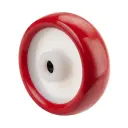 B31.101 Wheel series 100mm red polyurethane on nylon centre 12mm bore hub length 40mm roller bearing 140kg
