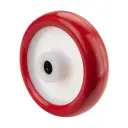 B31.126 Wheel series 125mm red polyurethane on nylon centre 15mm bore hub length 50mm roller bearing 180kg
