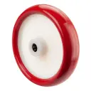 B31.201 Wheel series 200mm red polyurethane on nylon centre 20mm bore hub length 60mm roller bearing 380kg