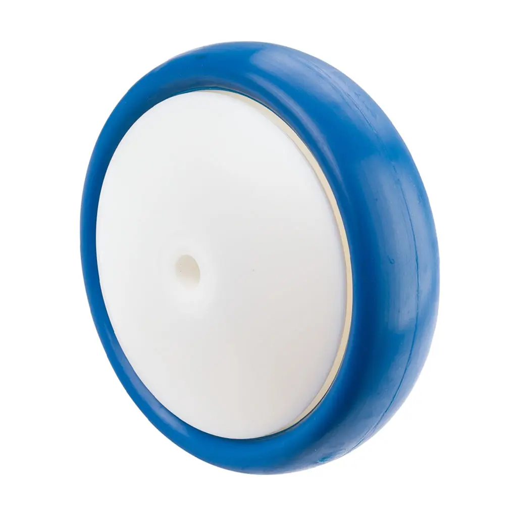 B33.150 Wheel series 150mm blue polyurethane on nylon centre 12mm bore hub length 62mm single ball bearing 250kg