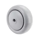 B39.080 Wheel series 80mm grey soft polyurethane on nylon centre 8mm bore hub length 40mm single ball bearing 70kg