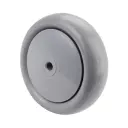 B39.100 Wheel series 100mm grey soft polyurethane on nylon centre 8mm bore hub length 40mm single ball bearing 110kg