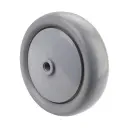 B39.125 Wheel series 125mm grey soft polyurethane on nylon centre 10mm bore hub length 50mm single ball bearing 150kg
