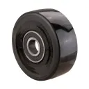 B93.100 Wheel series 100mm black polyurethane on aluminium centre 20mm bore hub length 40mm ball bearing 300kg