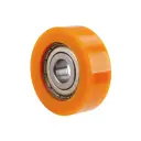 C52.040 Wheel series Guide wheel 40x14mm brown polyurethane 10mm bore single ball bearing 40kg