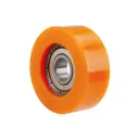 C52.041 Wheel series Guide wheel 40x15mm brown polyurethane 10mm bore single ball bearing 40kg