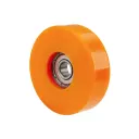 C52.050 Wheel series Guide wheel 50x15mm brown polyurethane 8mm bore single ball bearing 50kg
