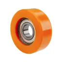 C52.070 Wheel series Guide wheel 70x25mm brown polyurethane 20mm bore single ball bearing 100kg