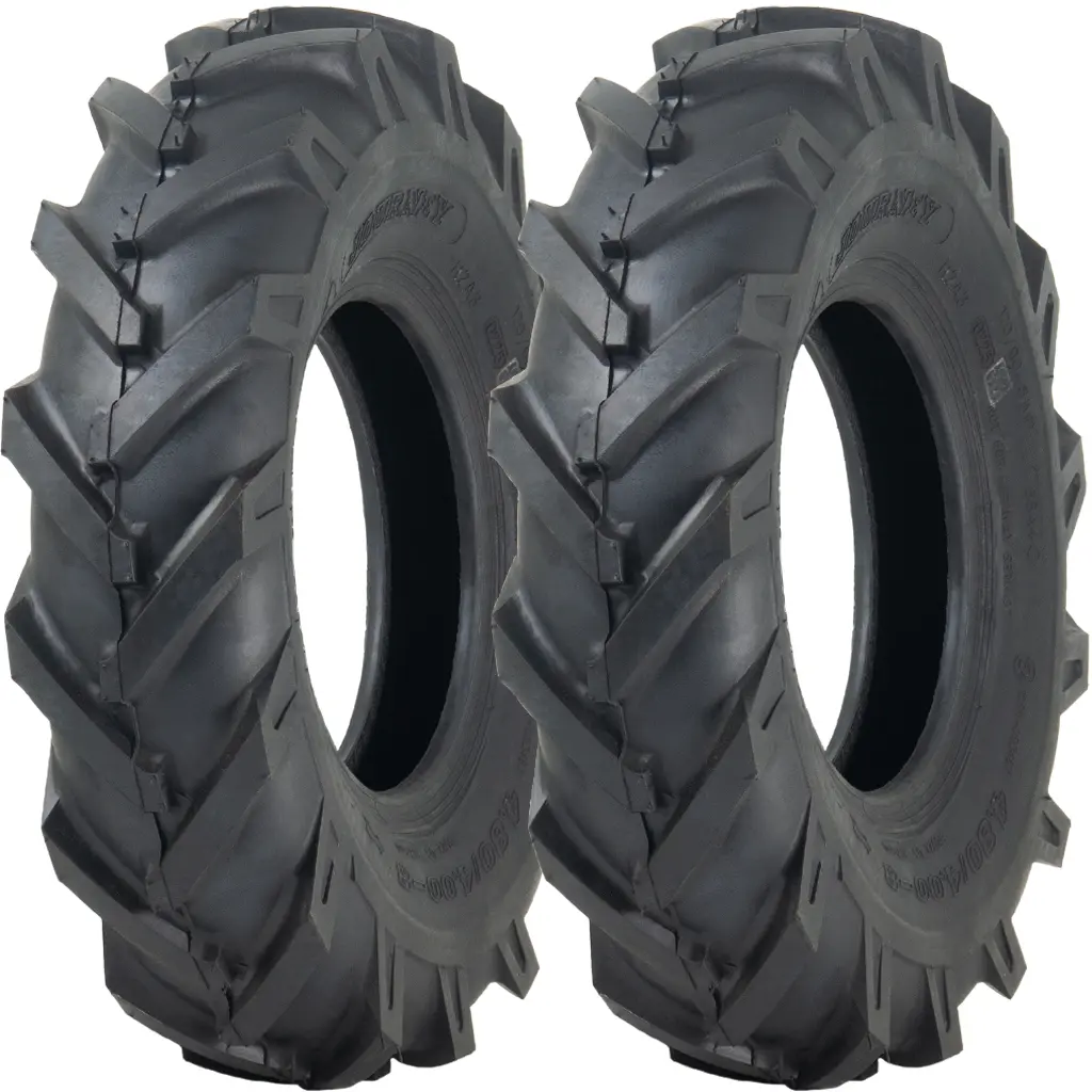 Set of 2 - 4.80/4.00-8 4pr Journey H8022 open centre tyre TT