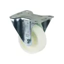 L410.B10.080 80mm fixed top plate 104x80mm castor with polypropylene roller bearing wheel 125kg