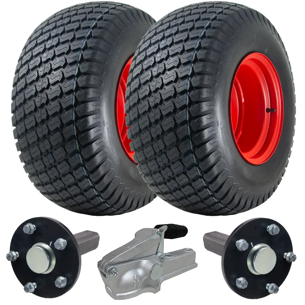 ATV Trailer Kit, 26x12.00-12 6pr Journey P332 Grass tyre, Hub/stub axle 50x50mm, Bradley Cast Hitch, 2200kg Kit capacity