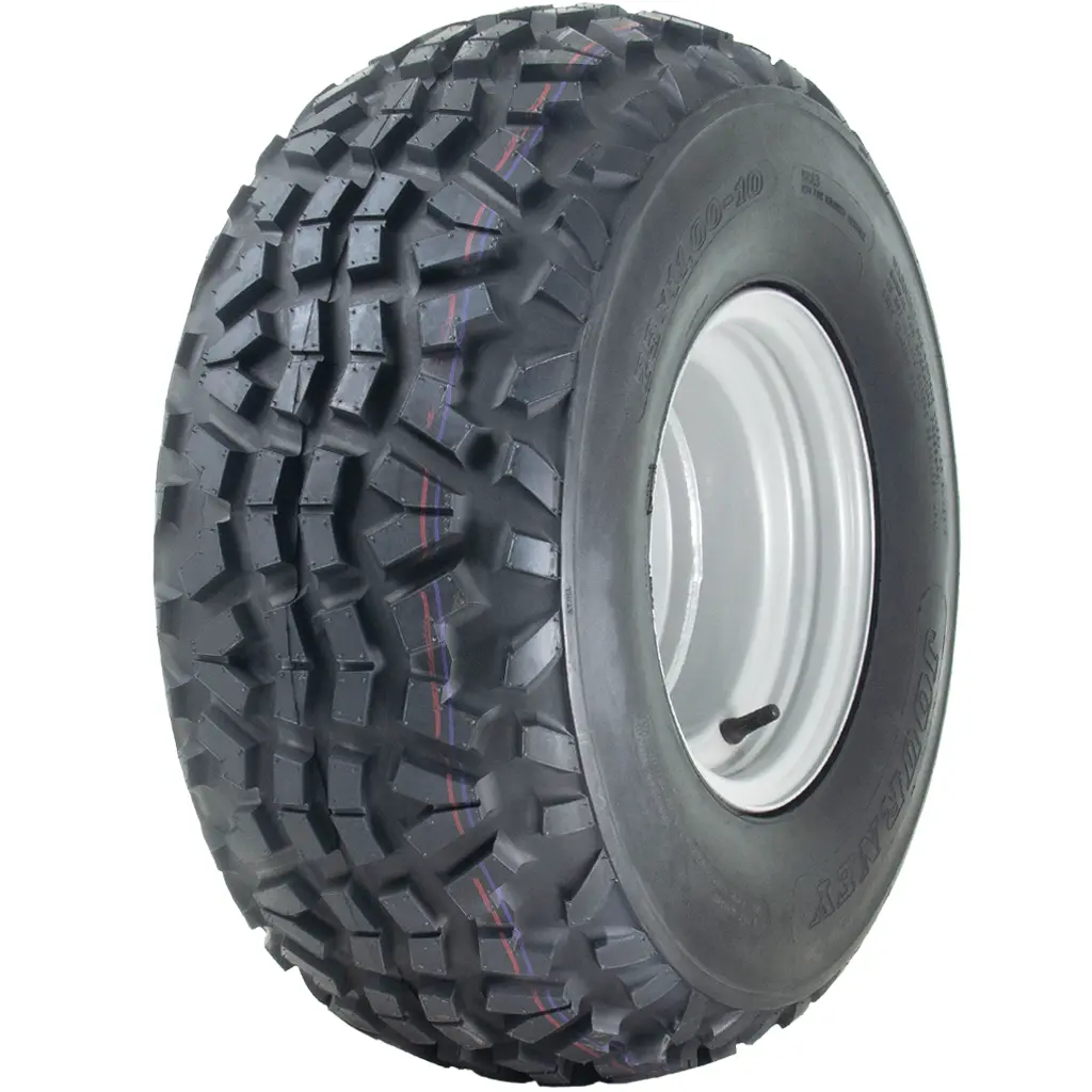 23x11.00-10 4pr Journey P3077 utility Wheel 4/100/60 Silver Rim