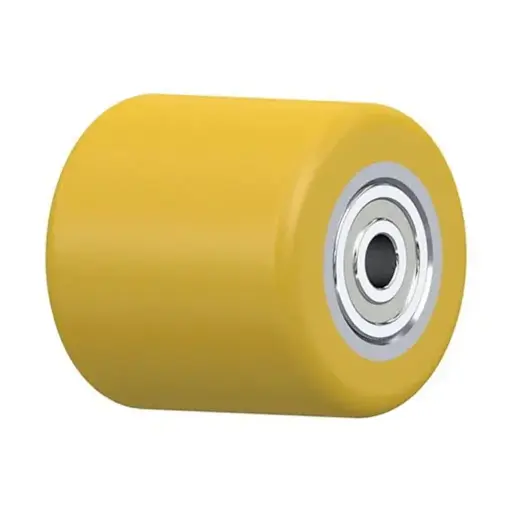 VSTH 62/10K Wheel series 60x60mm yellow Extrathane® polyurethane on steel centre 10mm bore hub length 60mm ball bearing 320kg