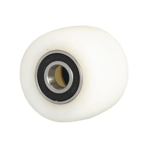Wheel series Pallet truck roller 82x60mm white nylon 20mm bore, width over 6204-2RS ball bearings 60mm, 650kg