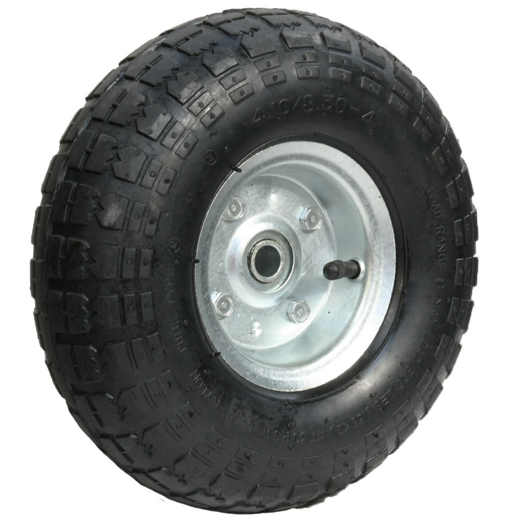 4.10/3.50x4 4ply steel pneumatic wheel 16mm bearing 54mm offset hub 150kg