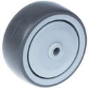 Wheel series 80mm grey thermoplastic rubber on polypropylene centre 8mm bore hub length 41mm single ball bearing 80kg