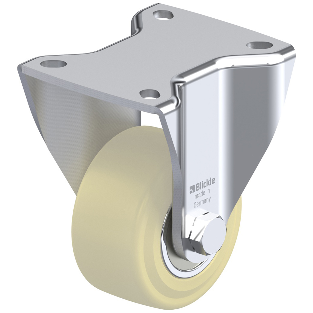 80mm fixed castor with cast nylon wheel | Parnells Website