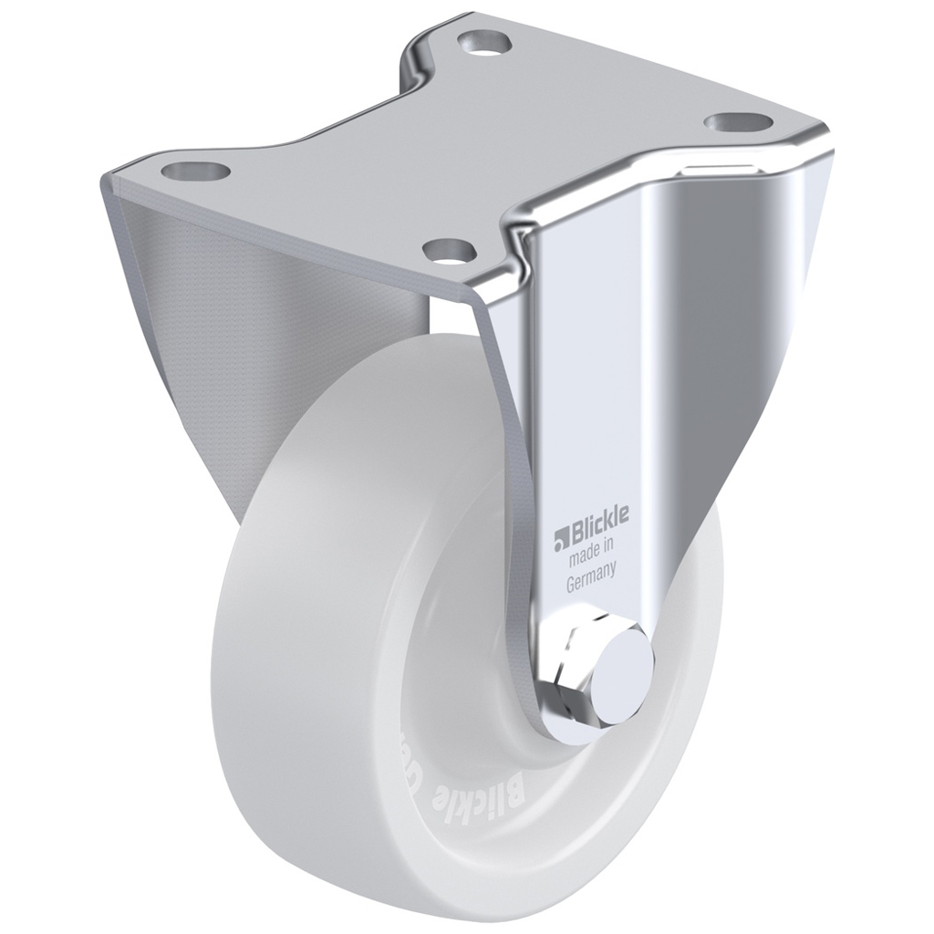 LH series 100mm fixed top plate 100x85mm castor with nylon plain bearing wheel 500kg