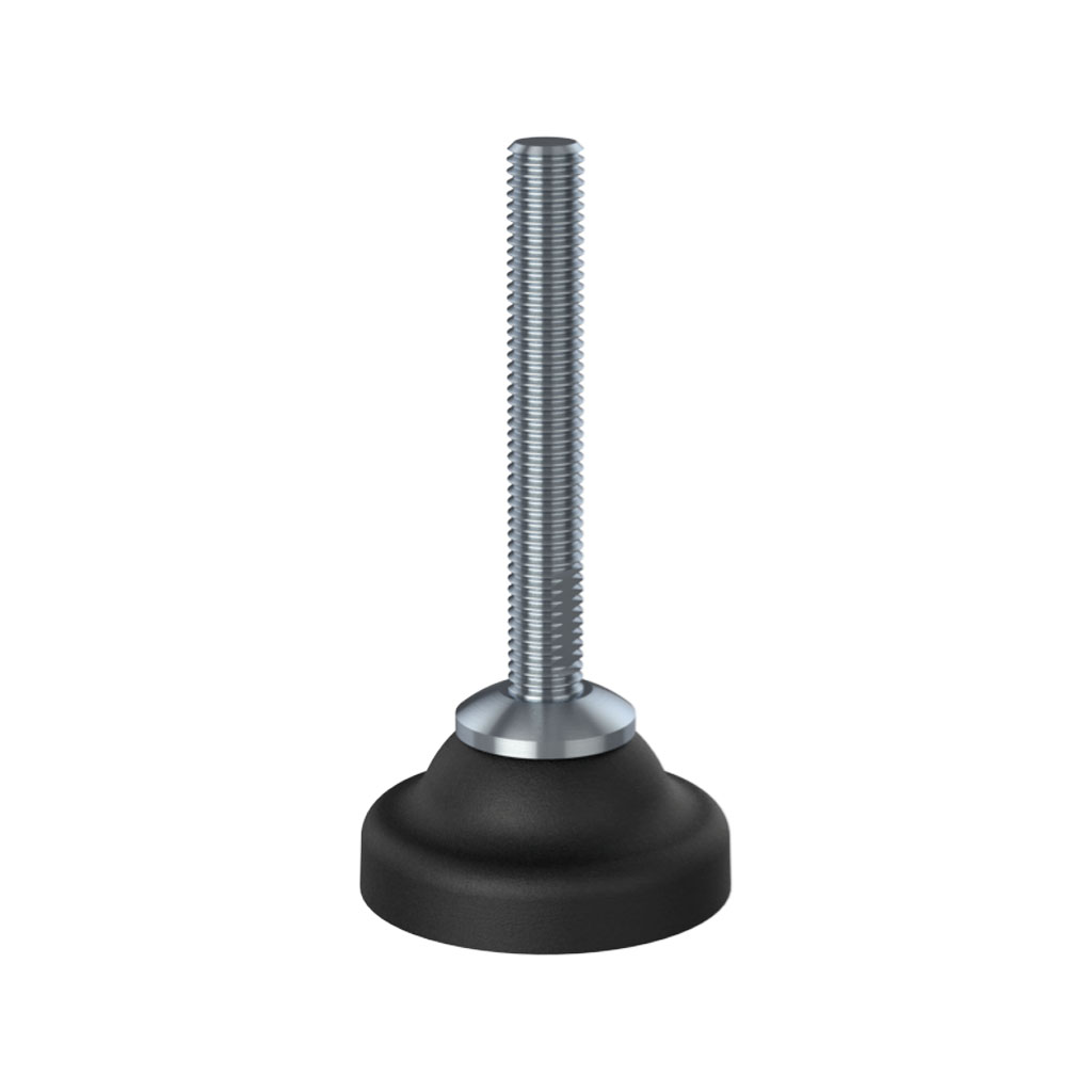 M10x70 Stainless levelling foot 50mm plastic base 350kg AISI 304/A2