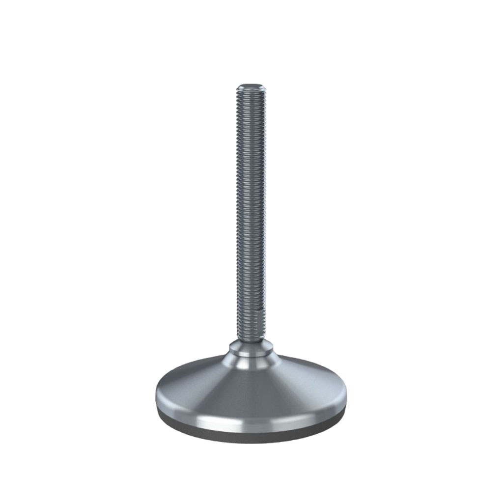 M16x150 Stainless levelling foot 105mm stainless base with anti-vibration rubber pad 2200kg AISI 304/A2