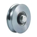 80mm Round groove wheel with 1 ball bearing