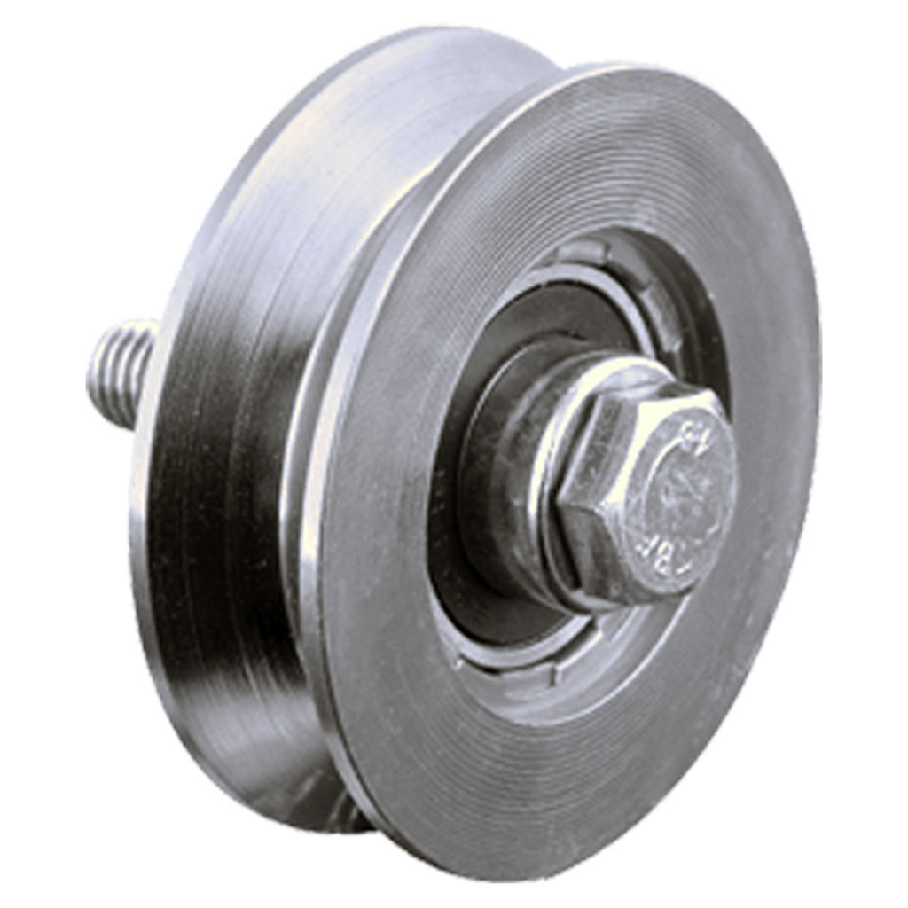 120mm V-groove wheel with 2 ball bearing 450Kg.