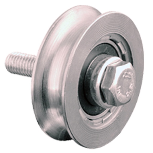 100mm Round groove wheel with 2 ball bearing 350Kgs