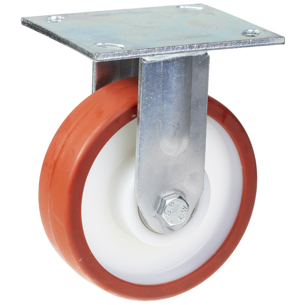 500 series 150mm fixed top plate 140x110mm castor with polyurethane on nylon centre ball bearing wheel 500kg