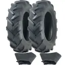 Set of 2 - 6.00x12 4ply Wanda H167 Open centre tyre TL & 6.00-12 TR13 Tube