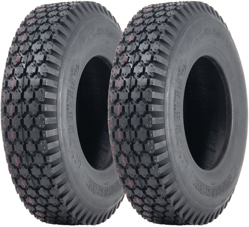 Set of 2 - 4.10/3.50-6 4pr Wanda P605 block tyre Tube Type