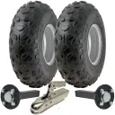 ATV Trailer Kit, 19x7.00-8 4pr P330 Quad tyre, Hub/stub axle 35x35mm, pressed hitch, 200kg load capacity