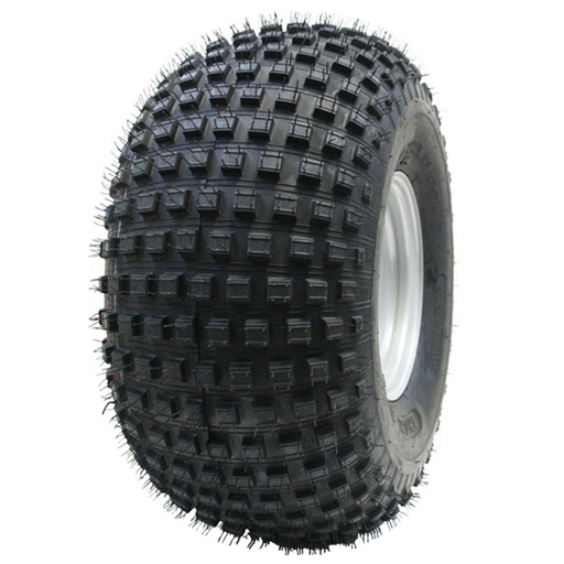 22x11.00-8 6pr Wanda P323 Knobby tyre E-marked TL 67F on steel rim 25mm ball bearing 52mm hub length, 306kg load capacity