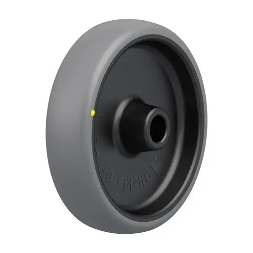 TPA 160/20G-ELS Wheel series 160mm electrically conductive grey thermoplastic rubber on polypropylene centre 20mm bore hub length 60mm plain bearing 130kg