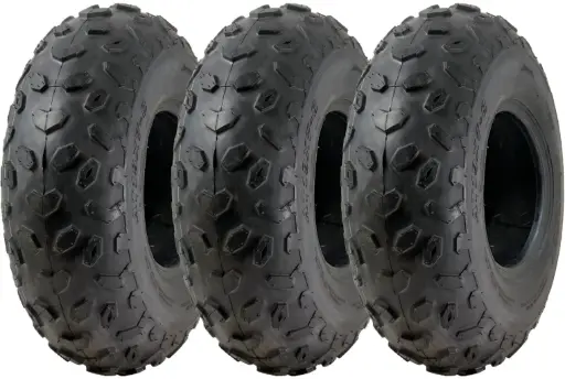Set of 3 - 19x7.00-8 4pr Wanda P330 ATV tyre TL