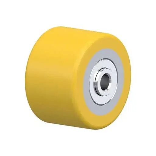 VSTH 50/8K Wheel series 50x33mm yellow Extrathane® polyurethane on steel centre 8mm bore hub length 36mm ball bearing 150kg