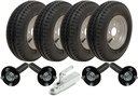 Trailer kit - 4 of 4.80/4.00-8 (120/85-8) 6ply Kenda trailer wheel 4/100/60 with 4 of Hub & Stub axle 4/100 M12 wheel bolt  35x35mm Hi speed with pressed steel coupling