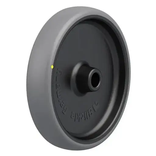TPA 200/20G-ELS Wheel series 200mm electrically conductive grey thermoplastic rubber on polypropylene centre 20mm bore hub length 60mm plain bearing 160kg