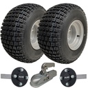 ATV Trailer Kit, 18x9.50-8 4pr P322 Knobby tyre, Hub/stub axle 35x35mm(Alko), cast hitch, 204kg load capacity