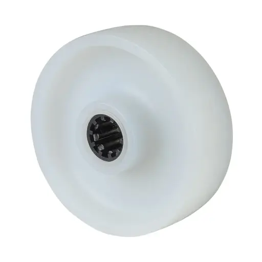 B10.130 Wheel series 125mm nylon 20mm bore hub length 50mm roller bearing 300kg