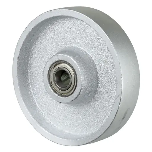 C81.201 Wheel series 200mm cast iron 25mm bore hub length 60mm ball bearings 1100kg