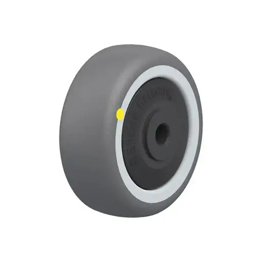 PATH 50/6KF-ELS Wheel series 50mm electrically conductive grey polyurethane on nylon centre 6mm bore hub length 23mm single ball bearing 50kg